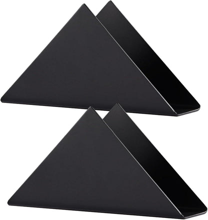 Serviettenhalter Schwarz Metall Dreieckig Freistehend Tisch