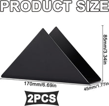 Serviettenhalter Schwarz Metall Dreieckig 2er Set Stand