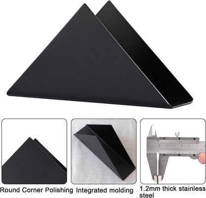 Serviettenhalter Schwarz Metall Dreieckig Freistehend Tisch