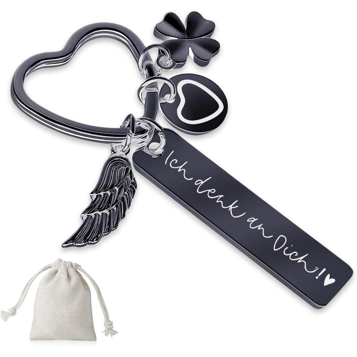 Herz Schlüsselanhänger personalisiert | Geschenk für Frauen & Mama