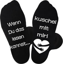 Rutschfeste Baumwollsocken mit lustiger Botschaft