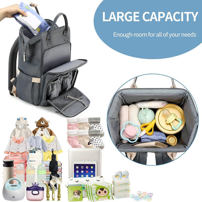 Großer Pomelo Baby Wickelrucksack mit Wickelunterlage & Kapazität