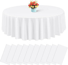 10er Packung Weiße Kunststoff Tischdecken für Runde Tische 152x152cm