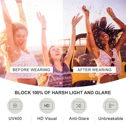 Vintage Runde Sonnenbrille Damen 100% UV-Schutz Polarisiert