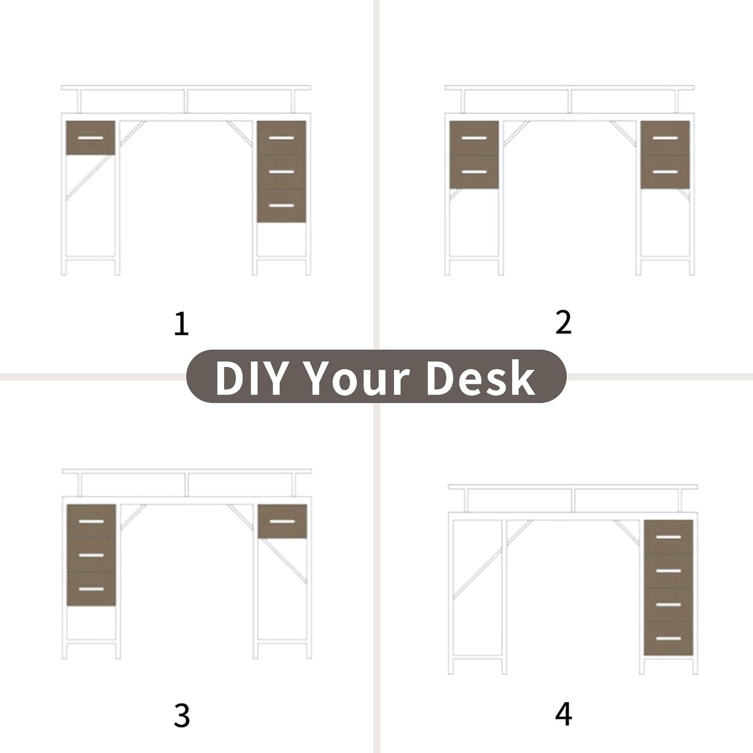Gaming Schreibtisch LED Steckdosen Tastaturablage 120x50cm