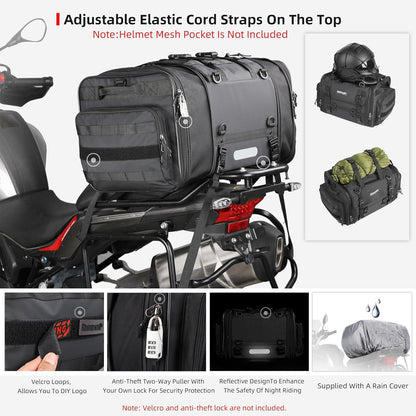 Motorrad Sitztaschen Wasserdicht Rücksitztasche Gepäcktasche