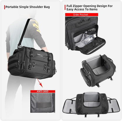 Motorrad Sitztaschen 60-80L Wasserdicht Gepäck Hecktasche