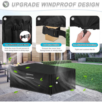 Gartenmöbel Abdeckung 160x90x75cm | Wasserdicht & UV-Schutz