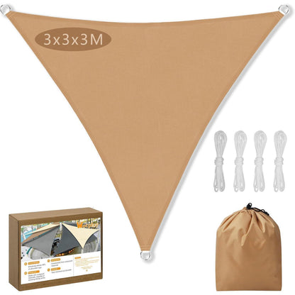 Günstiges Sonnensegel Rechteckig 2x3m Grau Wasserdicht