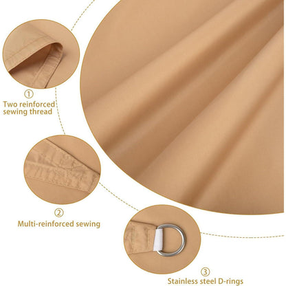 Günstiges Sonnensegel Rechteckig 2x3m Grau Wasserdicht