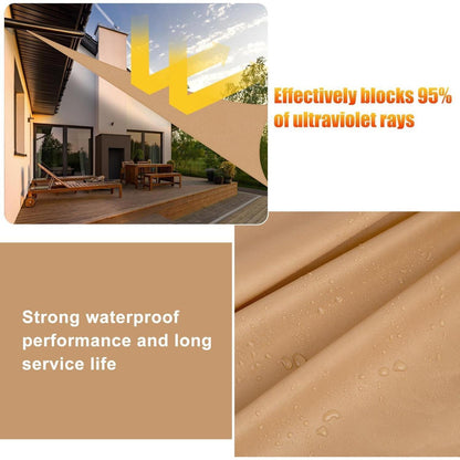 Günstiges Sonnensegel Rechteckig 2x3m Grau Wasserdicht