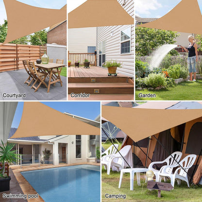 Günstiges Sonnensegel Rechteckig 2x3m Grau Wasserdicht