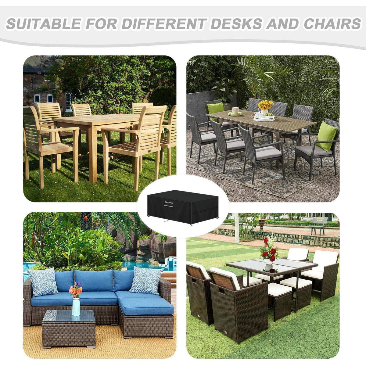 Gartenmöbel Abdeckhaube 150x90x75cm – Wasserdicht & Windfest