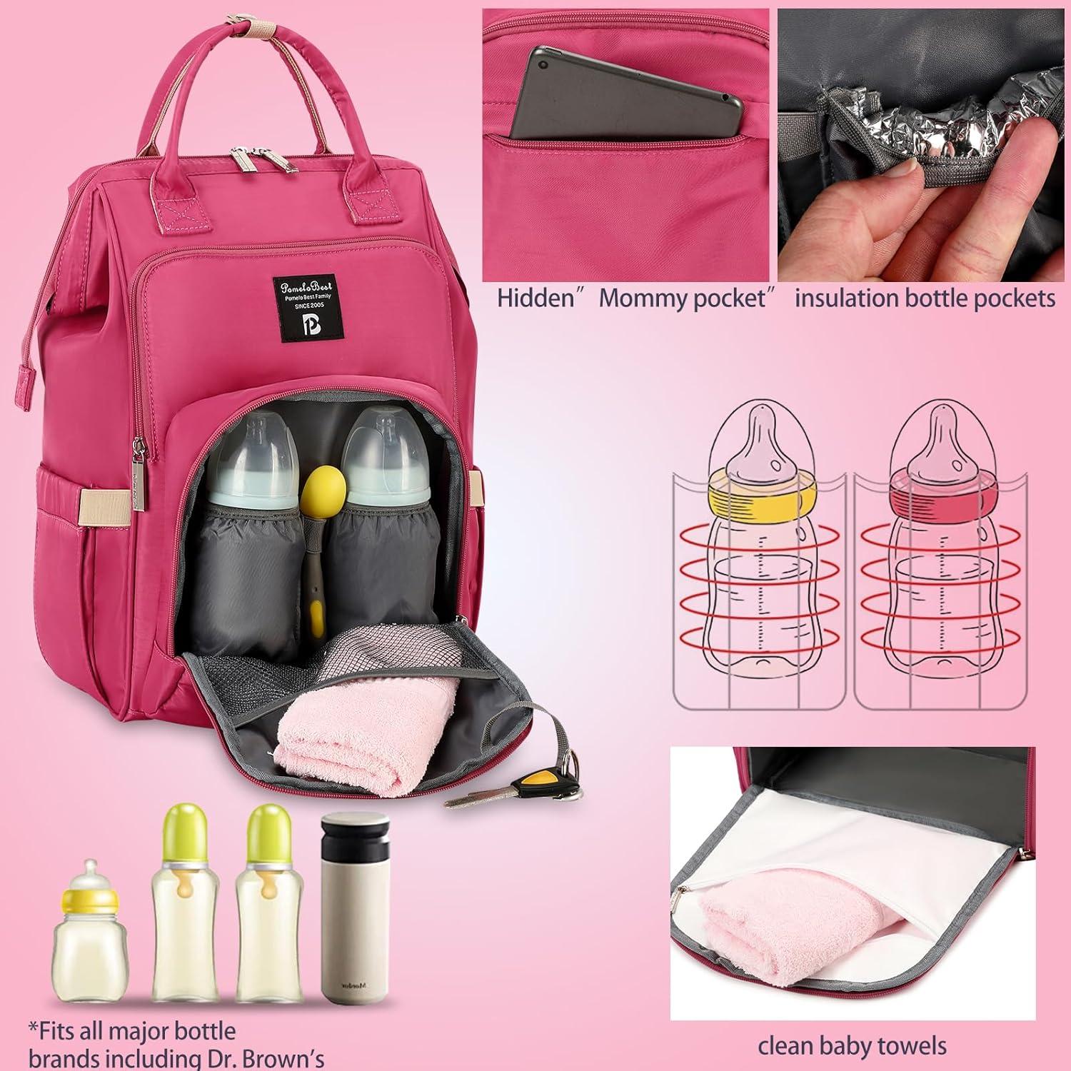 Wickelrucksack mit wasserdichter Wickelunterlage und großer Kapazität