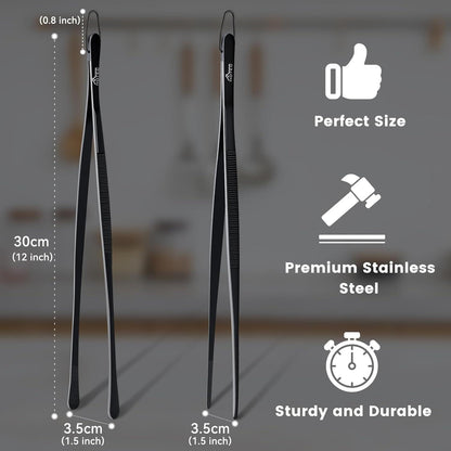 Kochpinzette Edelstahl 30,5 cm Set 2 professionelle