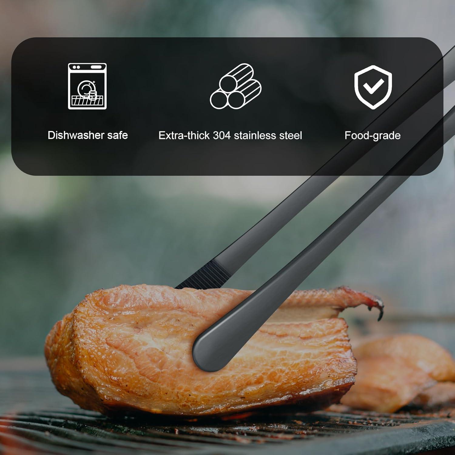 Kochpinzette Set 2 Stück 30,5 cm für Grillen und Backen