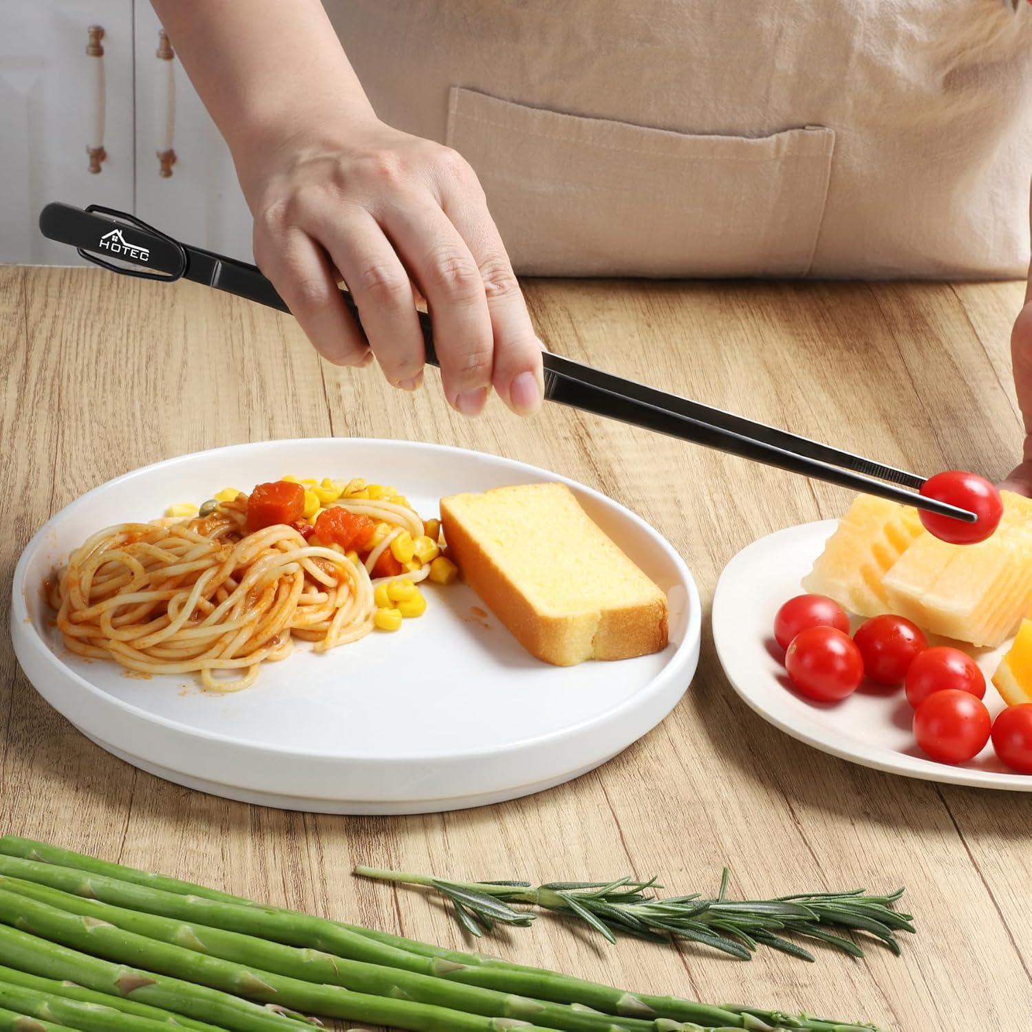 Professionelle Edelstahl Kochpinzette Set für Grillen und Kochen 30,5 cm 2er Set