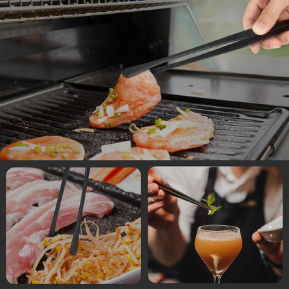 Hotec Edelstahl-Kochpinzetten Set 2 Stück 30,5 cm professionell Grill Backen