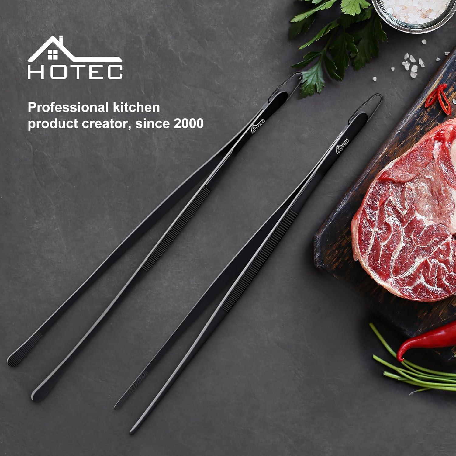 Professionelle Edelstahl Kochpinzette Set für Grillen und Kochen 30,5 cm 2er Set