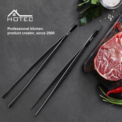 Professionelle Edelstahl Kochpinzette Set für Grillen und Kochen 30,5 cm 2er Set