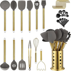 Kochutensilien-Set 38-teilig Antihaft-Silikon Utensilien mit