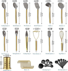 Goldenes Küchenutensilien-Set