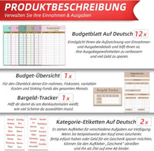 Budget Planner Zubehör Set A6 Binder Deutsch | 12 Blatt