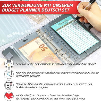 Budget Planner Zubehör A6 Binder Deutsch Sheet | Übersicht Bargeld