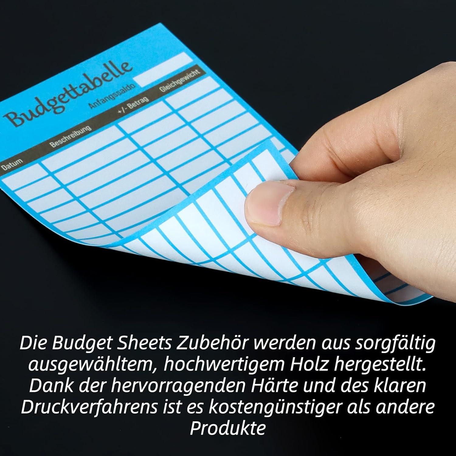 Budget Planner Zubehör Set A6 Binder Deutsch - Budget Planer Grundausstattung mit Sheet, Übersicht, Tracker, Aufkleber