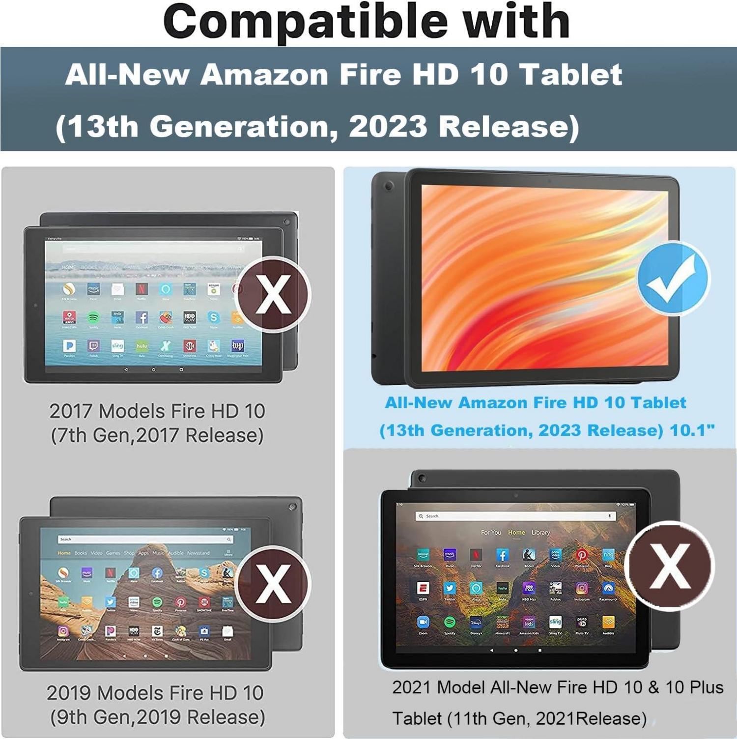 HD 10 Tablet Hülle 13th Gen Tri-Fold Ständer Auto Sleep/Wake-Navy