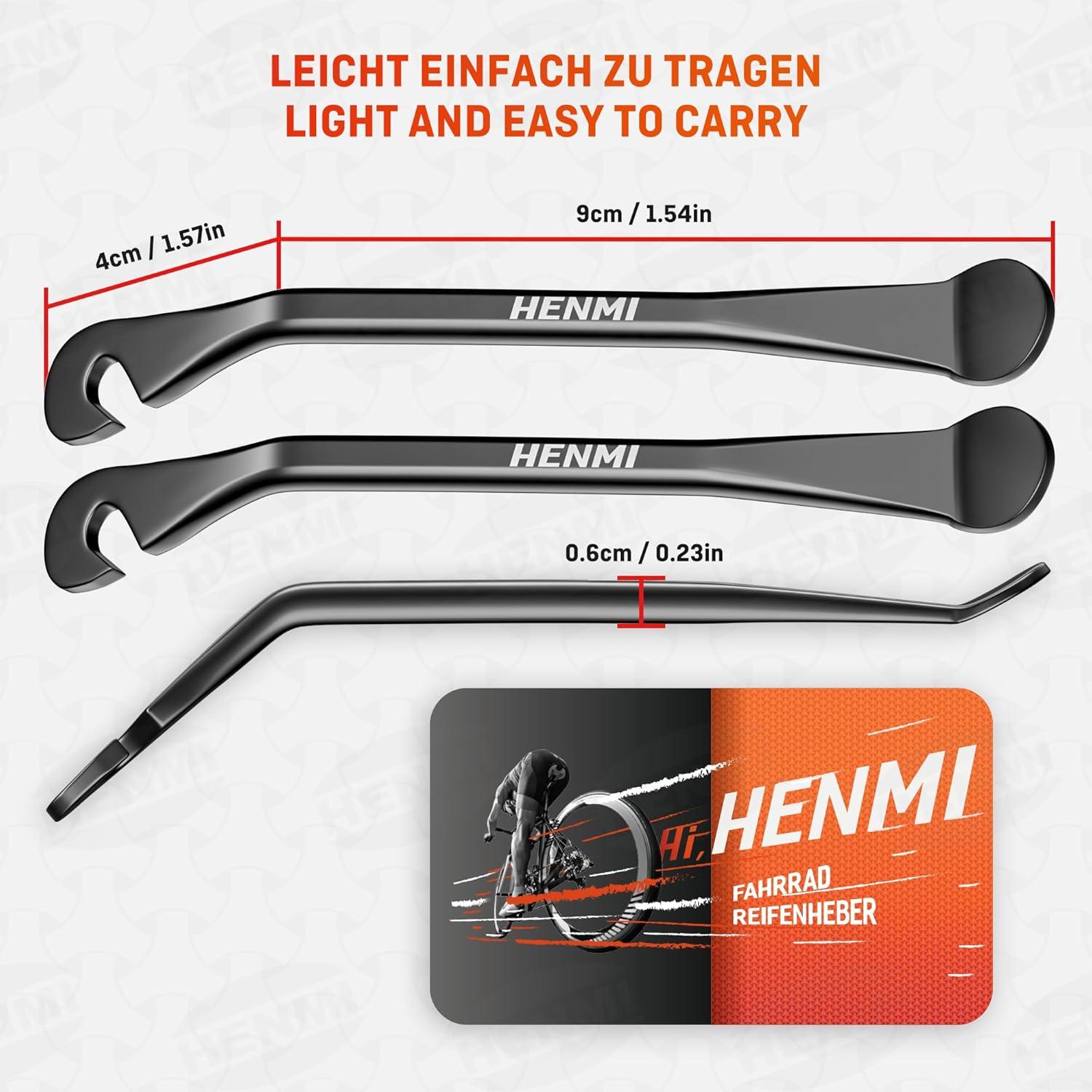 Fahrradreifenheber 3er Set Stahl - Stark & Langlebig, Montagewerkzeug