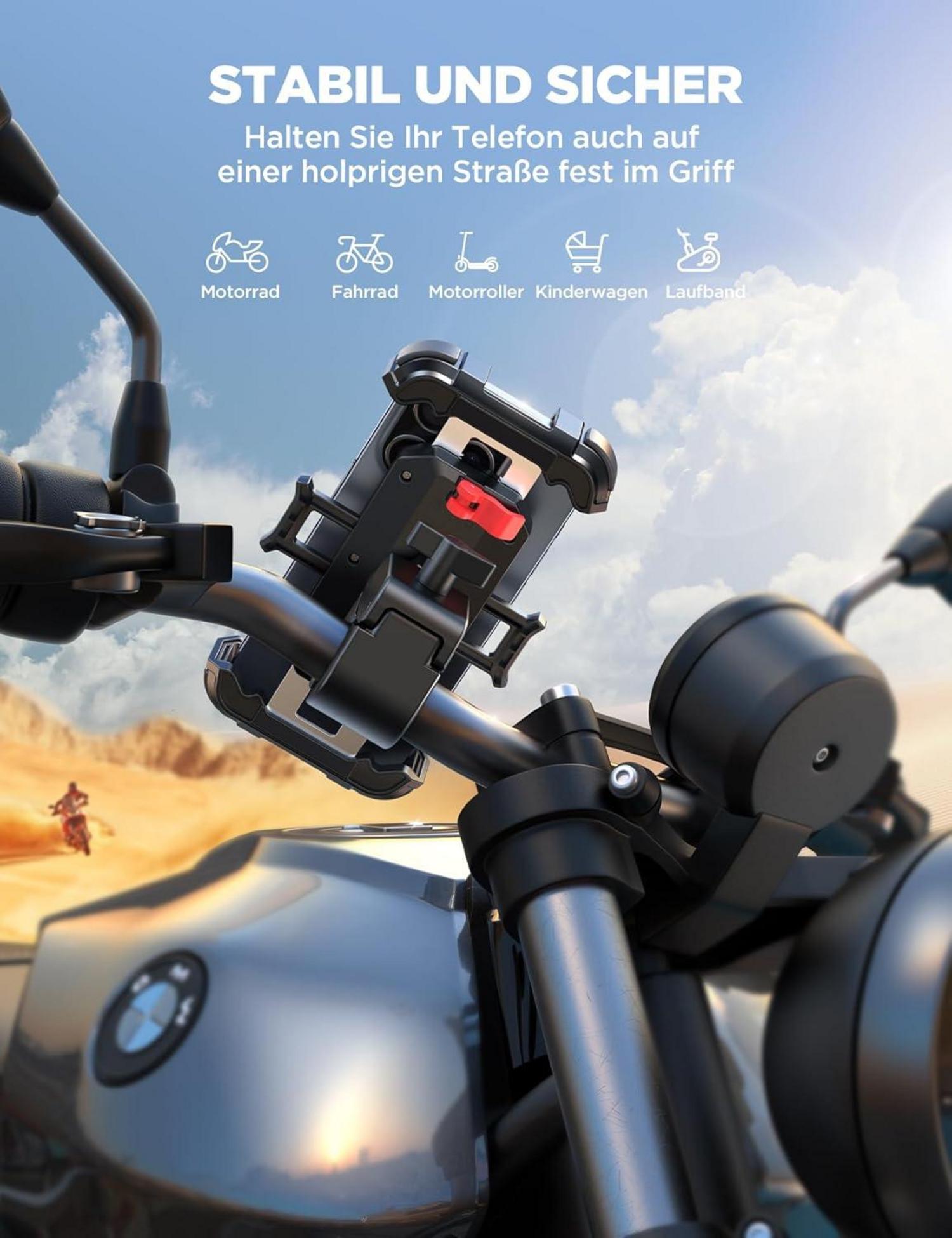 Handyhalterung Fahrrad Motorrad 160 km/h iPhone 15 Pro Max Samsung