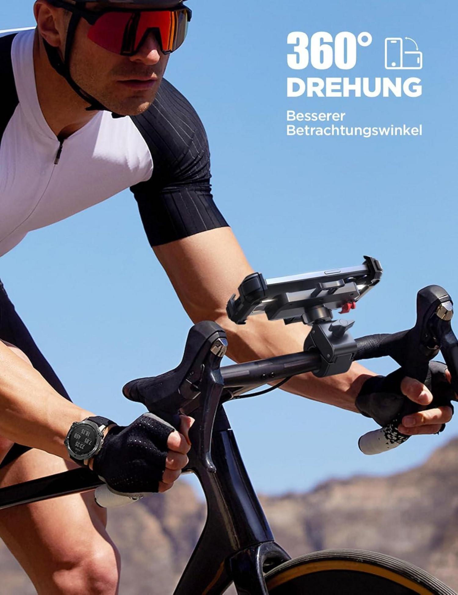 Handyhalterung Fahrrad Motorrad 160 km/h iPhone 15 Pro Max Samsung