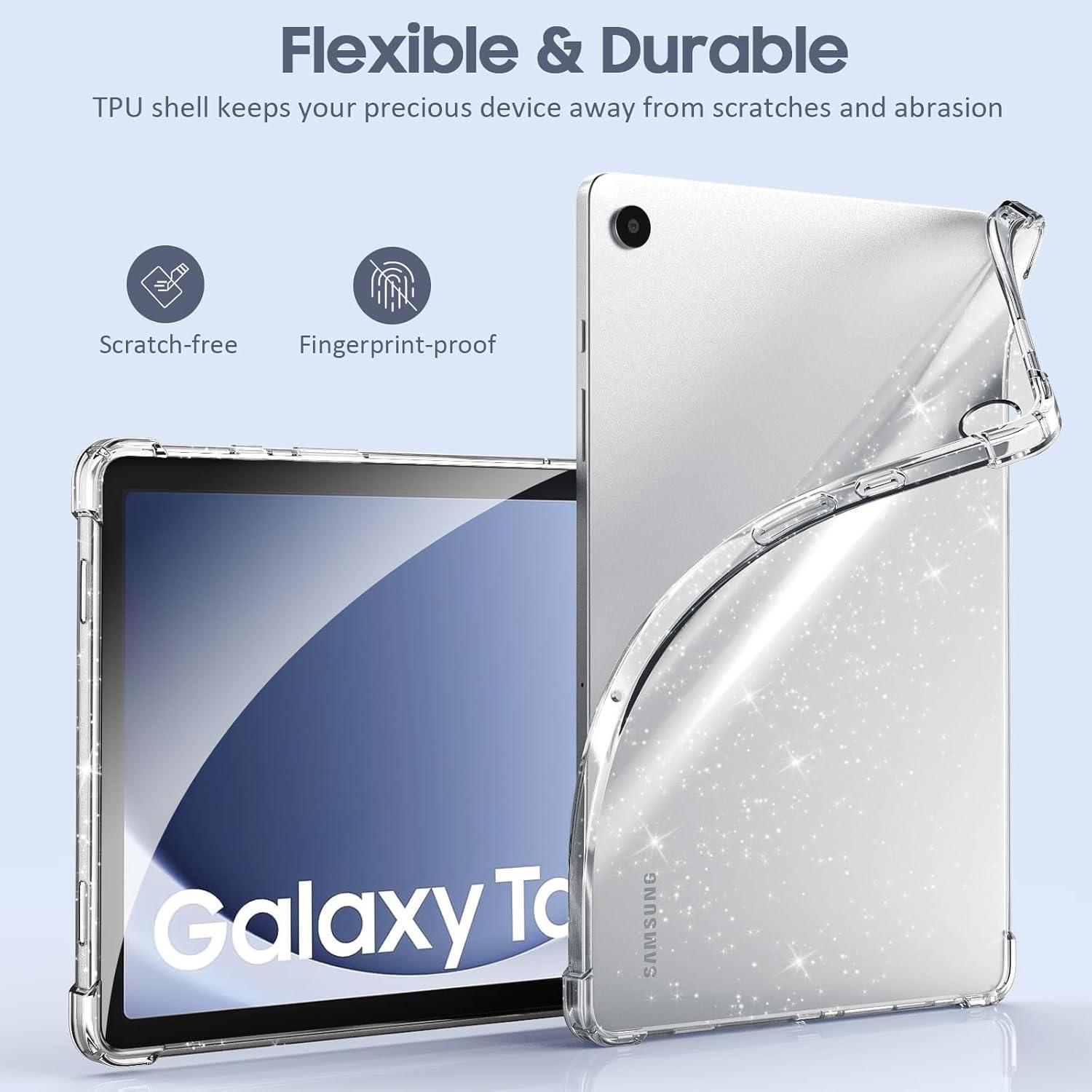 TiMOVO Galaxy Tab A9+ 11 Zoll 2023 Hülle, Transparente TPU Schutzhülle