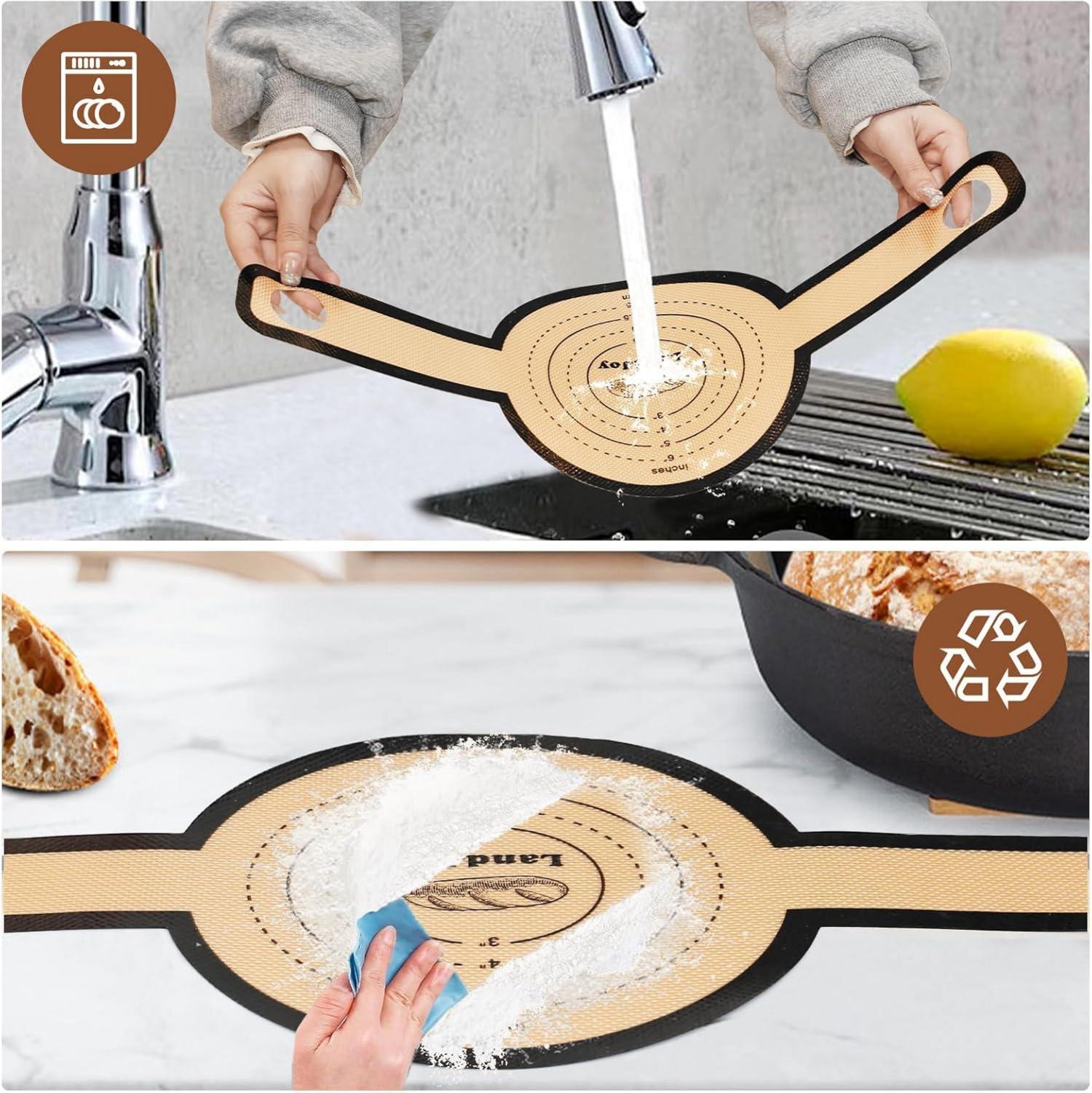 Silikon Backmatte Dutch Oven 2 PCS Antihaft leicht zu reinigen