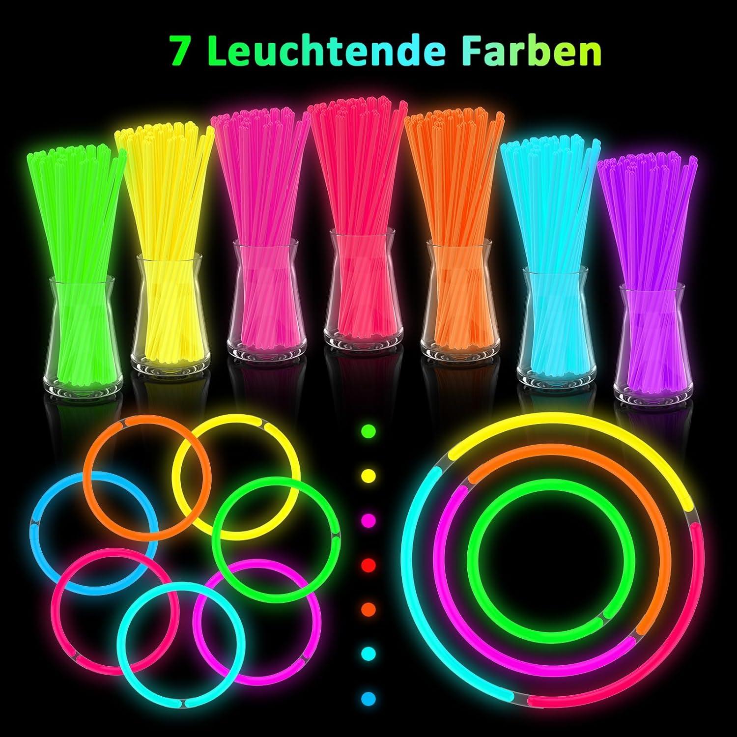 378 Stück Neon Knicklichter Set Halloween Party Leuchtspielzeug Kinder