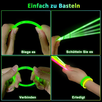 Superhelle Halloween Knicklichter Set 378 Leuchtstäbe Neon