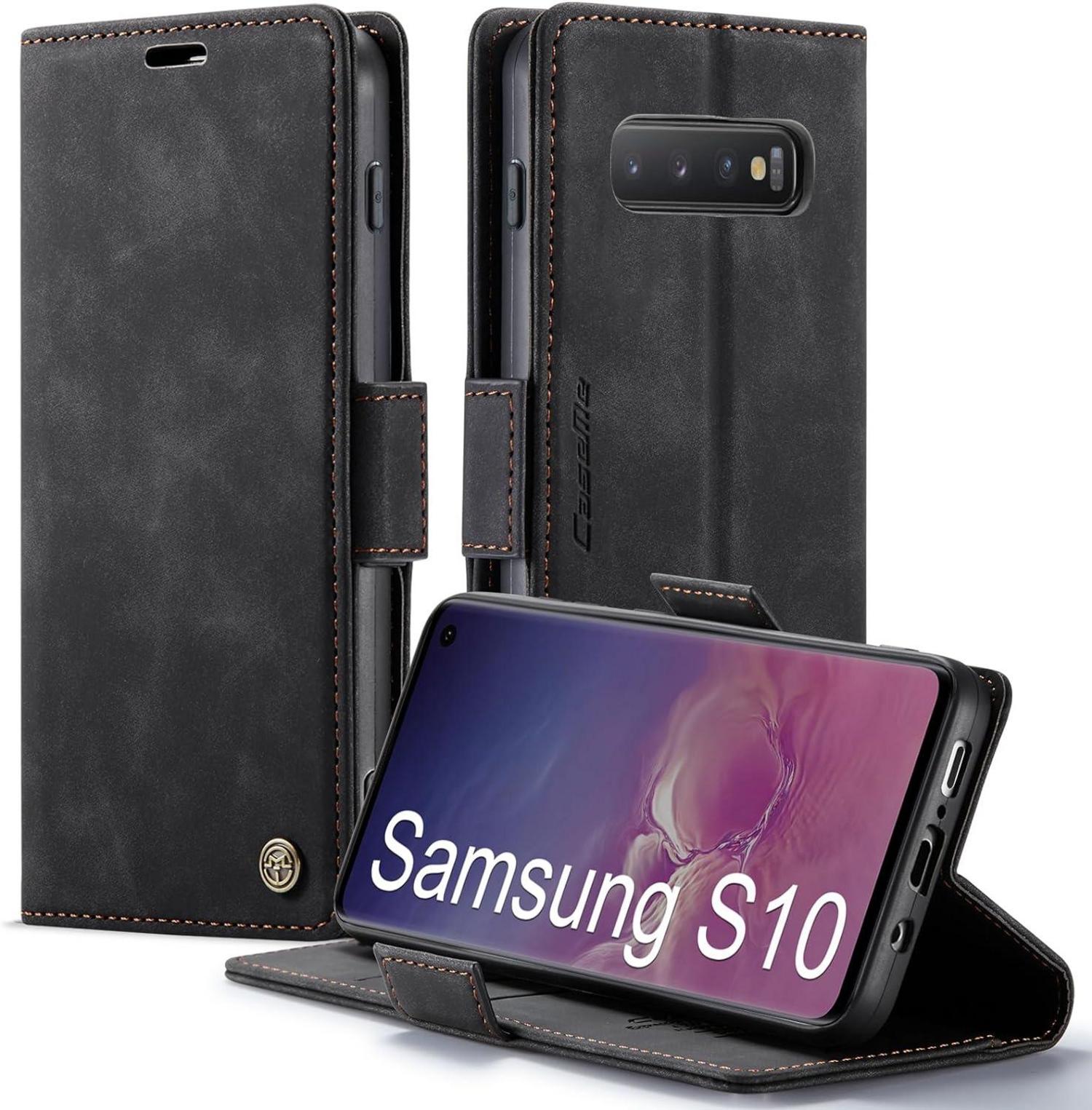 Samsung Galaxy S10 Hülle Klapphülle RFID Schutz Schwarz