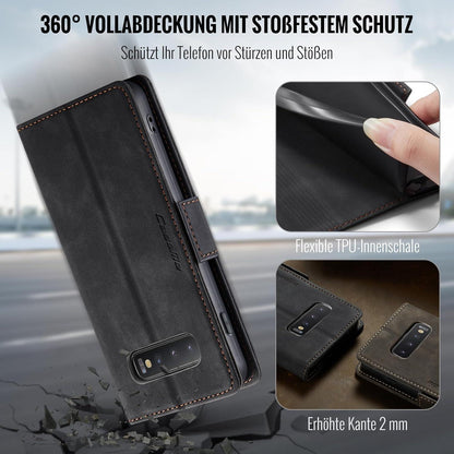 Samsung Galaxy S10 Handyhülle Klapphülle RFID Schutz Schwarz PU Leder