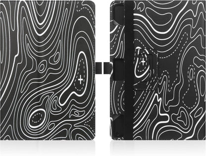 Universelle Schutzhülle 10-11 Zoll Tablet Ständer Folio Handschlaufe Schwarz