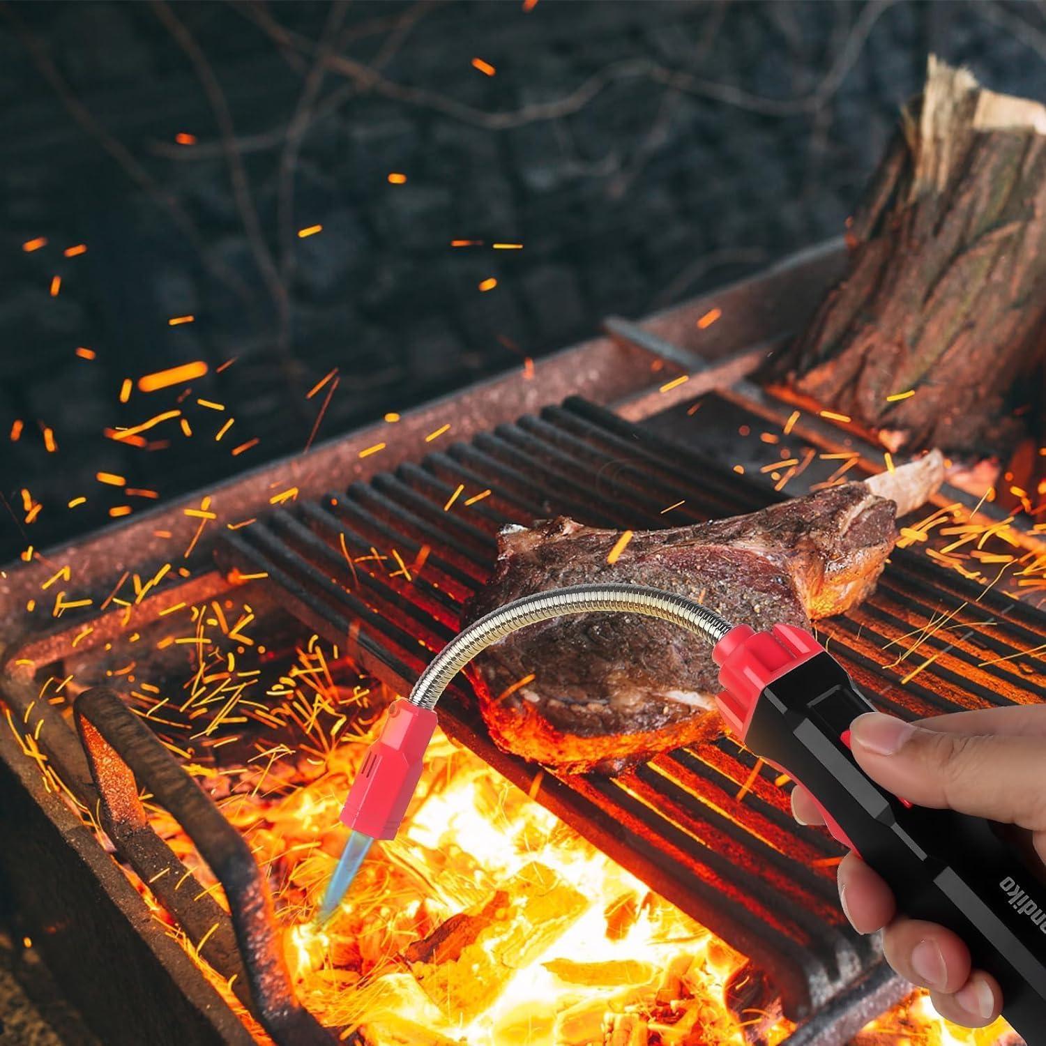 Stabfeuerzeug Gas nachfüllbar Jetflamme flexibel lange Hals BBQ Küche