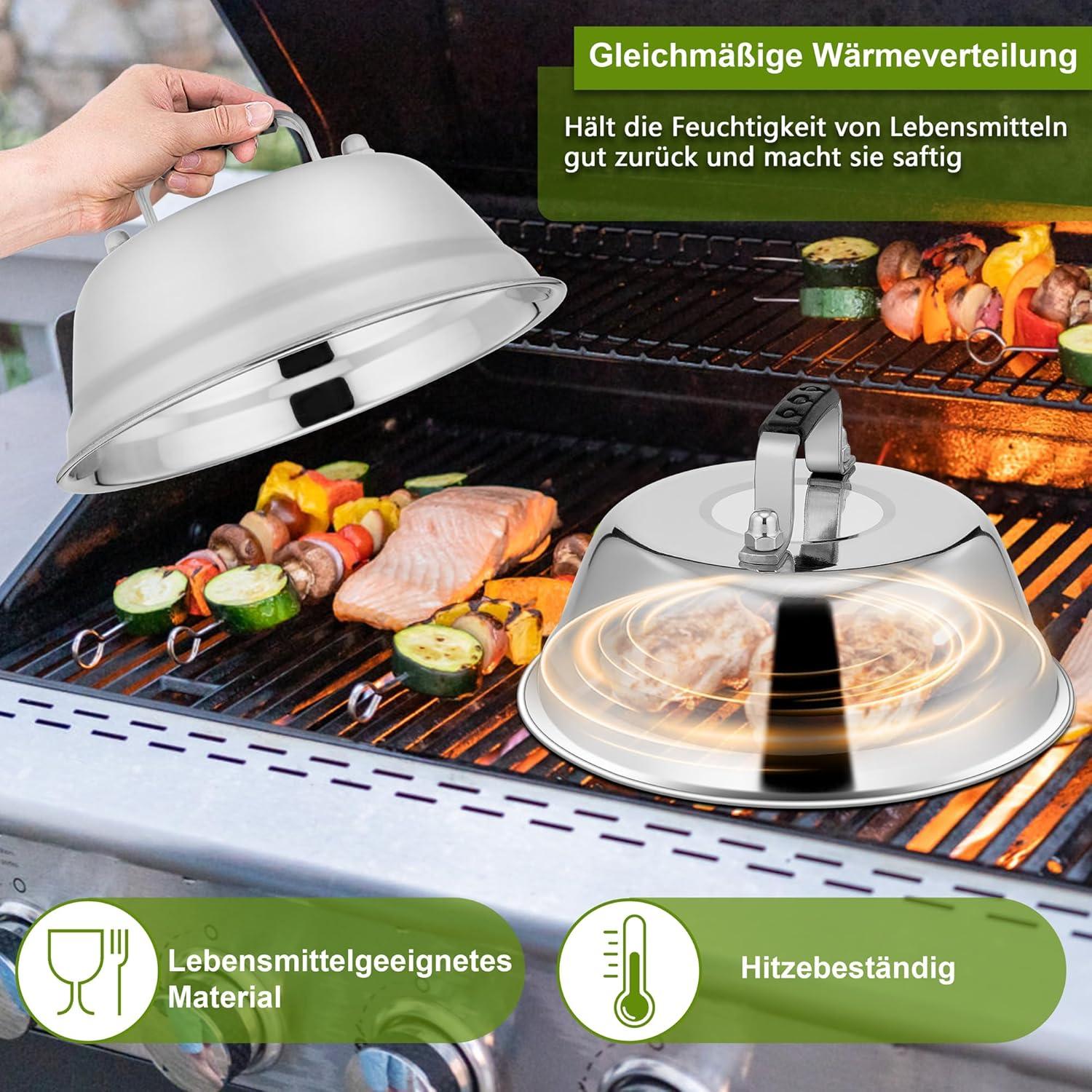 Joyfair Burgerglocke Set Edelstahl Verbrühschutzgriff