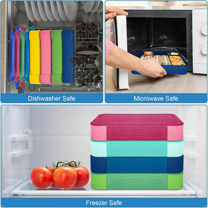 Brotdose Kinder Bento Box Lunchbox 1300ml Auslaufsicher Marineblau