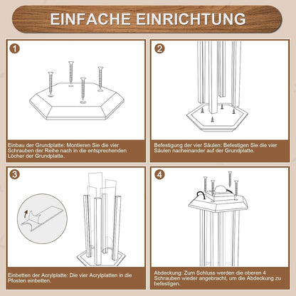 Vogelhaus zum Aufhängen Holz Vogelfutterspender Futterhaus Vögel
