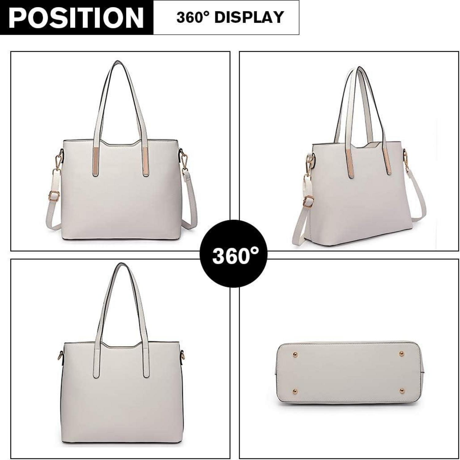 Elegante PU-Leder Handtasche Set für Damen - Büro Schule Shoppen