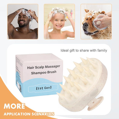 Kopfhaut Massagebürste Silikon Haarbürste für Haarwachstum Halterung