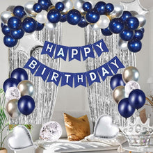 Geburtstagsdeko Blau Silber Set Party Dekoration Jungen Mann