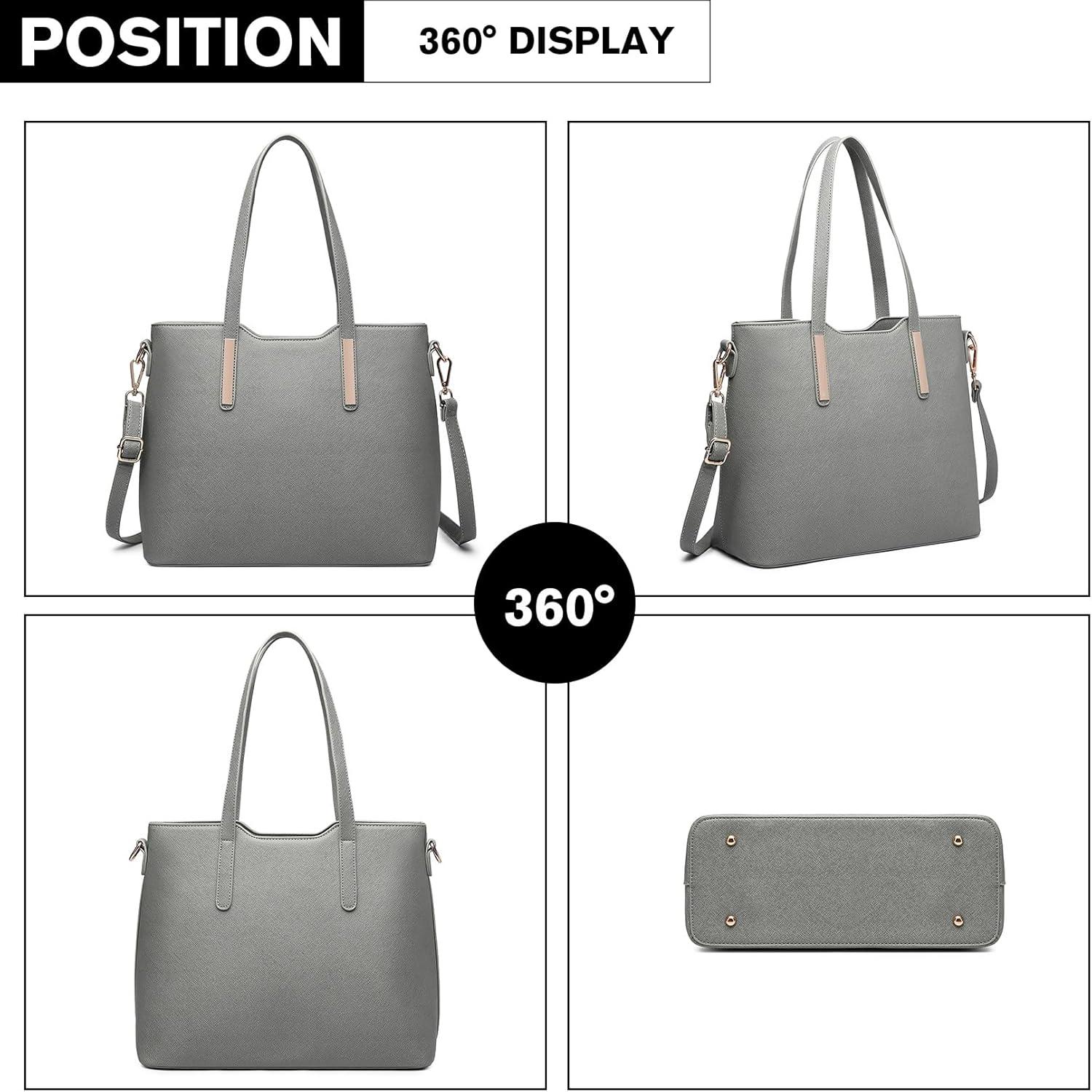 Miss Lulu Handtasche Set Damen Shopper Schultertasche Henkeltasche PU