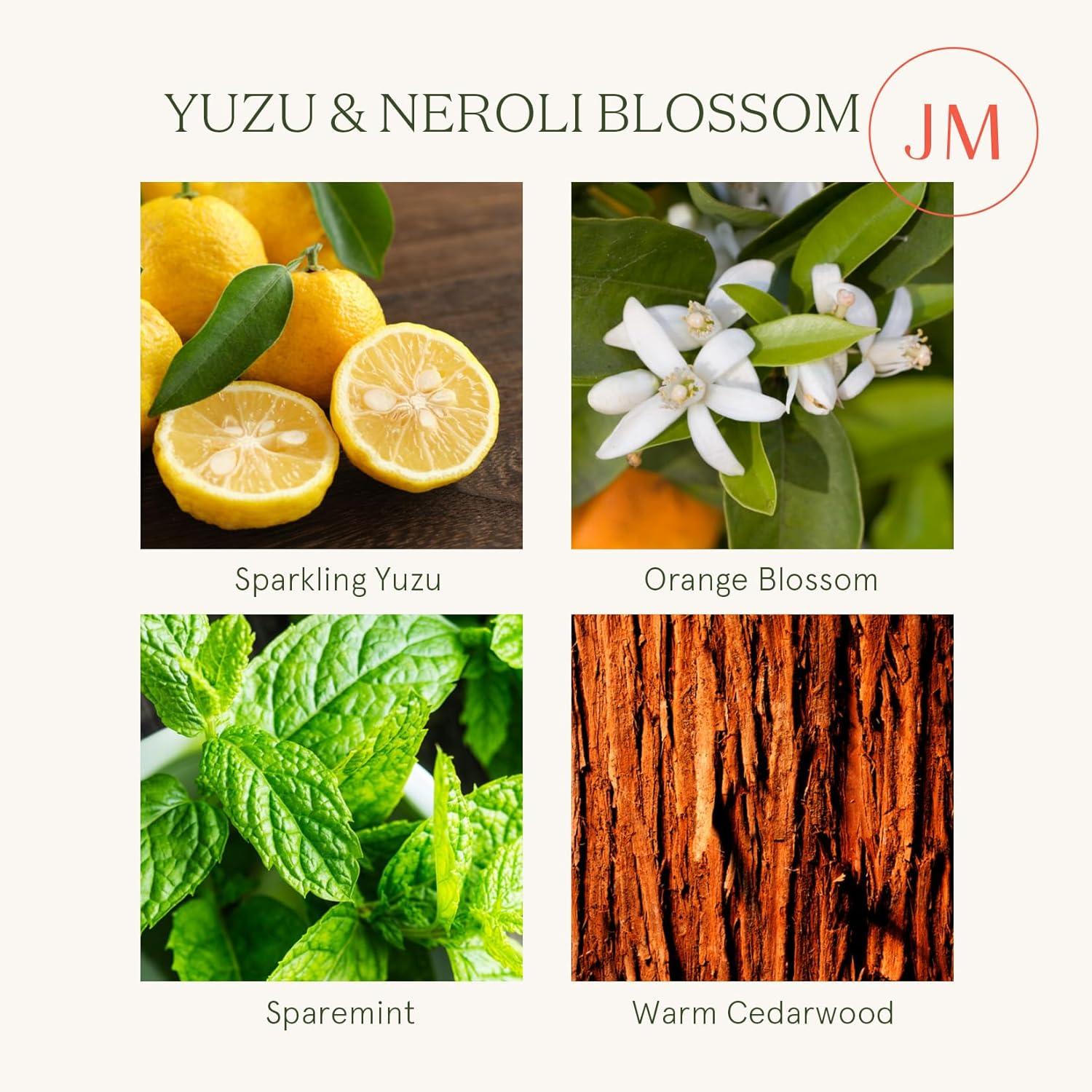 Yuzu Neroli Blossom Soy Wax Candle Luxury Design 55 Hours Burn