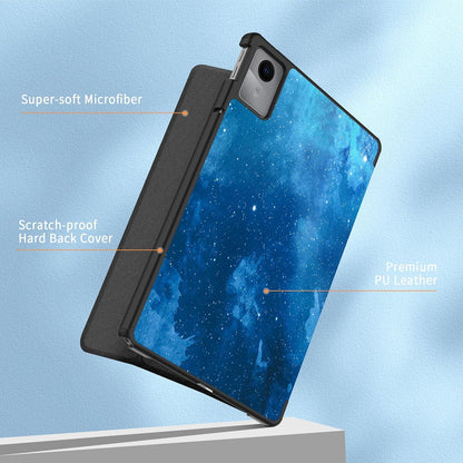 EasyAcc Hülle für Lenovo Tab M11 11 Zoll, Ultradünn mit Standfunktion, Blauer Stern